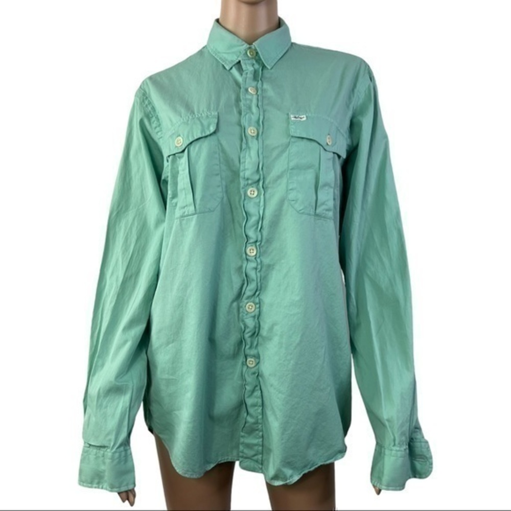 Polo Ralph Lauren Women Casual Shirt Buttons Down Green Sz M